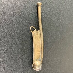 Boatswain’s Whistle. Brass, old and tarnished.